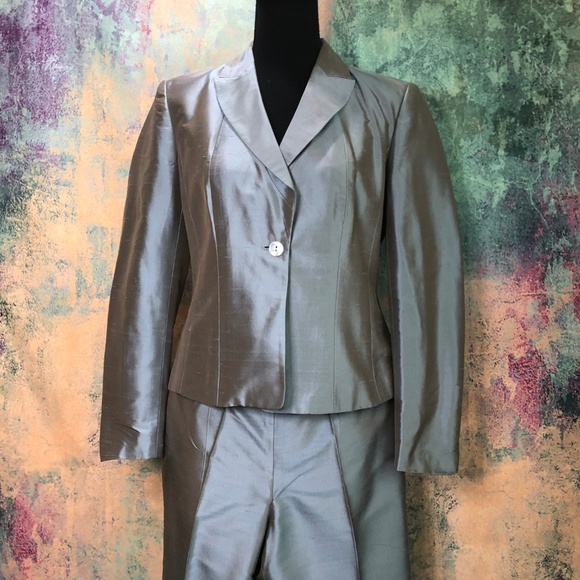 πTalbots Elegant Evening - Formal - Mother of the Bride Silk Pant Suit - Picture 6 of 15